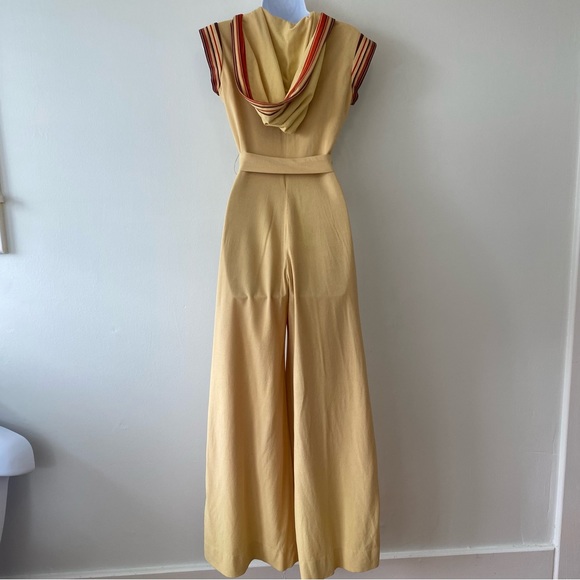 Vintage NuPhase wide leg hooded jumpsuit with tie belt - Picture 2 of 11